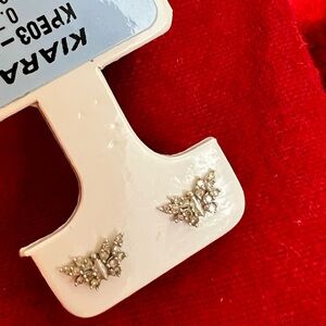 18k white gold Kiara Sparkling Silver Butterfly Studs
Not a gold plated.